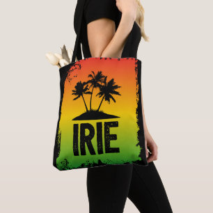 Jamaican Flagga Färg Irie Tropical Rasta Hälsning Tygkasse