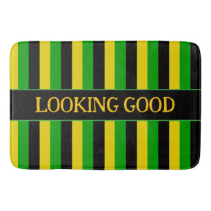 Jamaican Flagga Färgad Stripe Badrumsmatta
