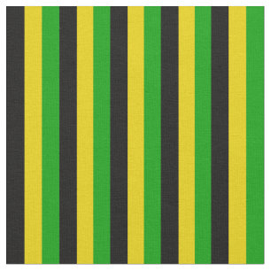 Jamaican Flagga Färgad Stripe Tyg