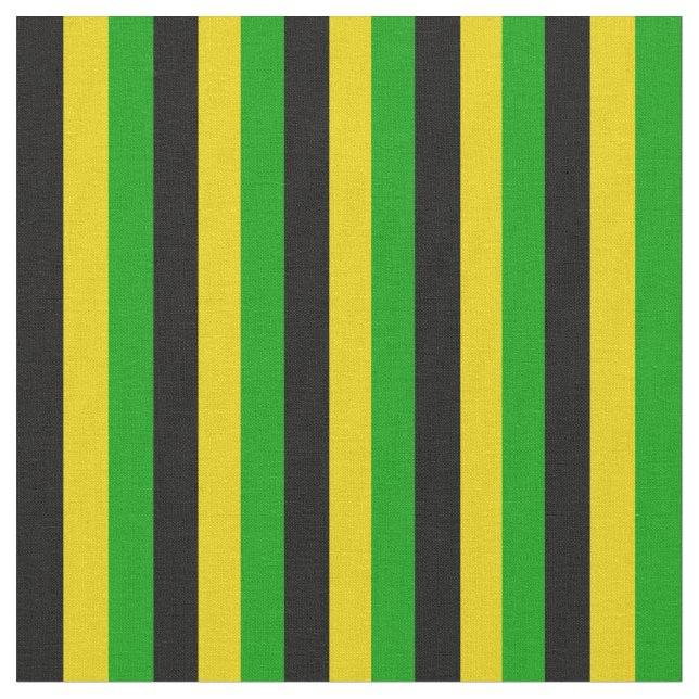 Jamaican Flagga Färgad Stripe Tyg (Närbild)