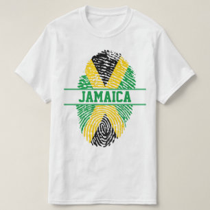 JAMAICAN FLAGGA FINGERPRINT T SHIRT