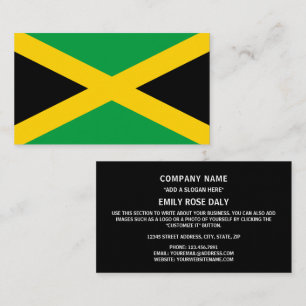 Jamaican Flagga, Flagga av Jamaica Visitkort