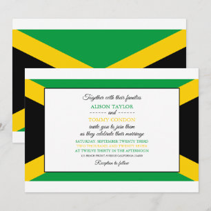 Jamaican Flagga, Flagga Jamaica Bröllop Inbjudningar