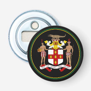 Jamaican Flagga Flaska opener, Jamaica Emblem /Par Flasköppnare