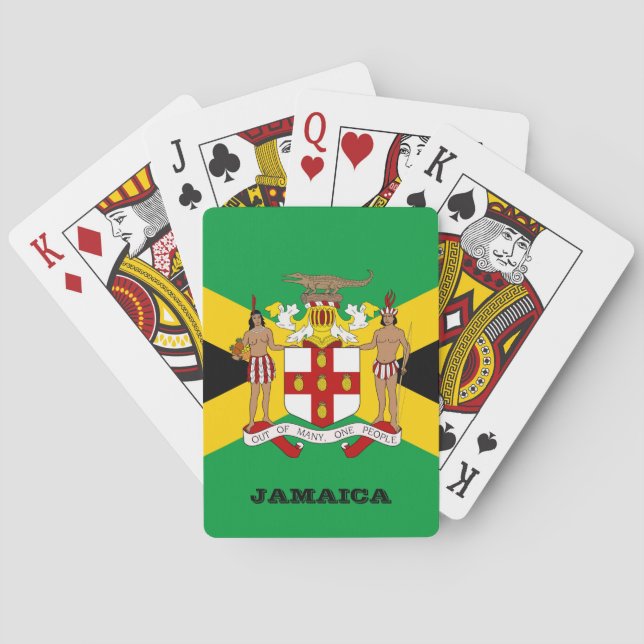 Jamaican Flagga Games, Jamaica-spelkort Casinokort (Baksidan)