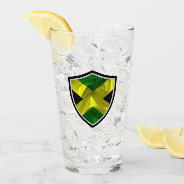 Jamaican flagga glaskopp (Framsida Ice)