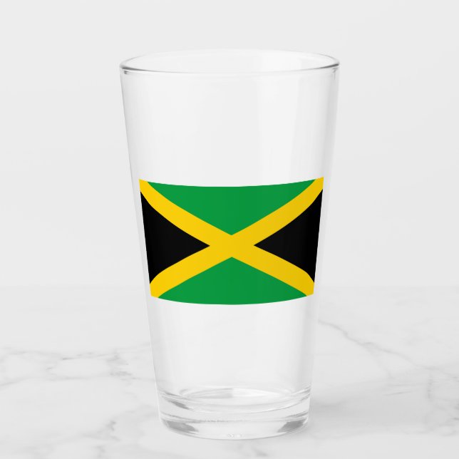 Jamaican Flagga Glaskopp (Framsida)