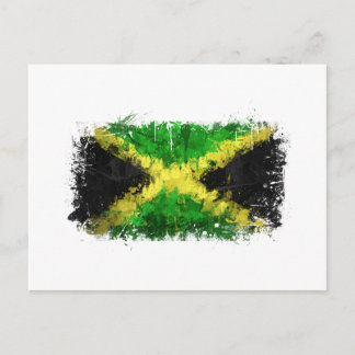 Jamaican Flagga Graffiti Vykort