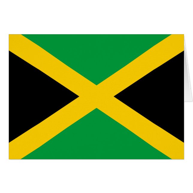 Jamaican Flagga Hälsningskort (Framsidan Horizontal)