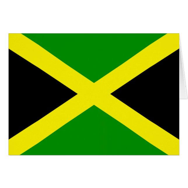 Jamaican Flagga Hälsningskort (Framsidan Horizontal)