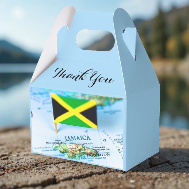 Jamaican Flagga Island Jamaica Karta Blue Tack Presentaskar (Jamaican Flag Island Jamaica Map Blue Thank You Favor Boxes
)