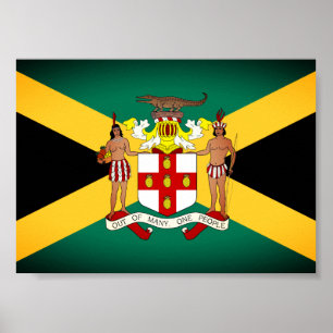 Jamaican Flagga/ Jacka av Arm Poster