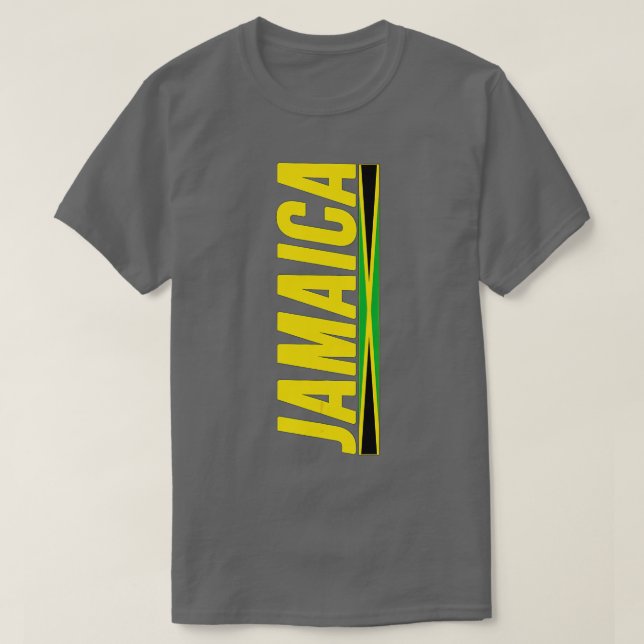 Jamaican Flagga Jamaica Färg Kärlek Gift Souvenir T Shirt (Design framsida)