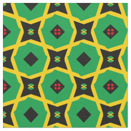 Jamaican Flagga & Jamaica Trendig Fabric/mode Tyg