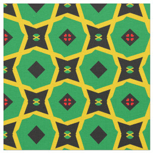 Jamaican Flagga & Jamaica Trendig Fabric/mode Tyg