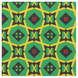 Jamaican Flagga & Jamaica Trendig Fabric mode Tyg
