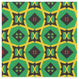 Jamaican Flagga & Jamaica Trendig Fabric mode Tyg