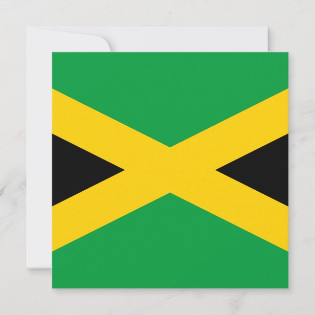 Jamaican Flagga Kort (Framsida)