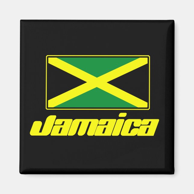 Jamaican Flagga Magnet (Framsidan)