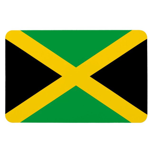 Jamaican Flagga Magnet (Horisontell)