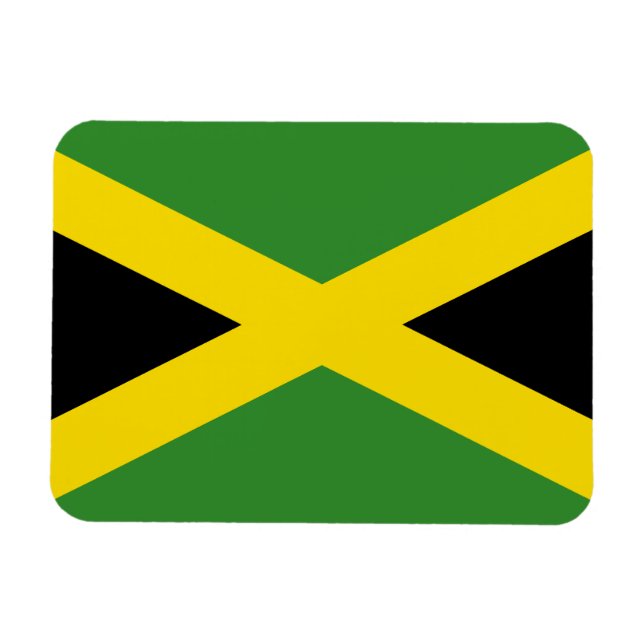 Jamaican Flagga Magnet (Horisontell)