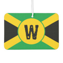 Jamaican Flagga Monogram Luft Freshener