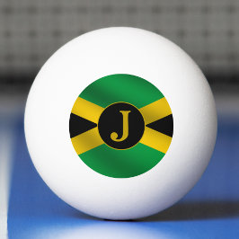 Jamaican Flagga Monogram Pingisboll