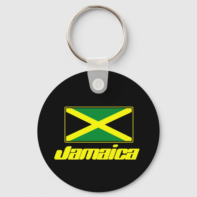 Jamaican Flagga Nyckelring (Framsida)