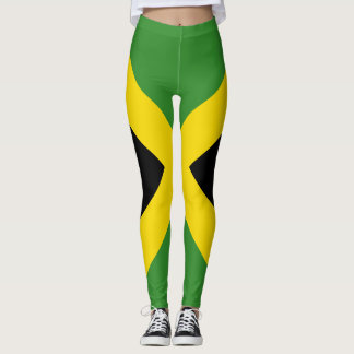 Jamaican flagga över hela designen leggings