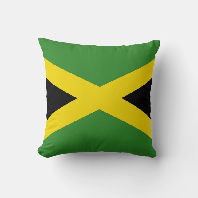 Jamaican-Flagga på amerikanska MoJo Pillow Kudde (Framsida)