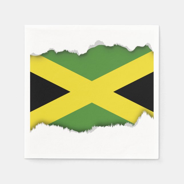 Jamaican Flagga Pappersservett (Framsidan)