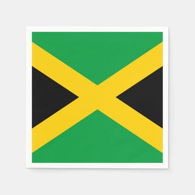 Jamaican Flagga Pappersservett (Framsidan)