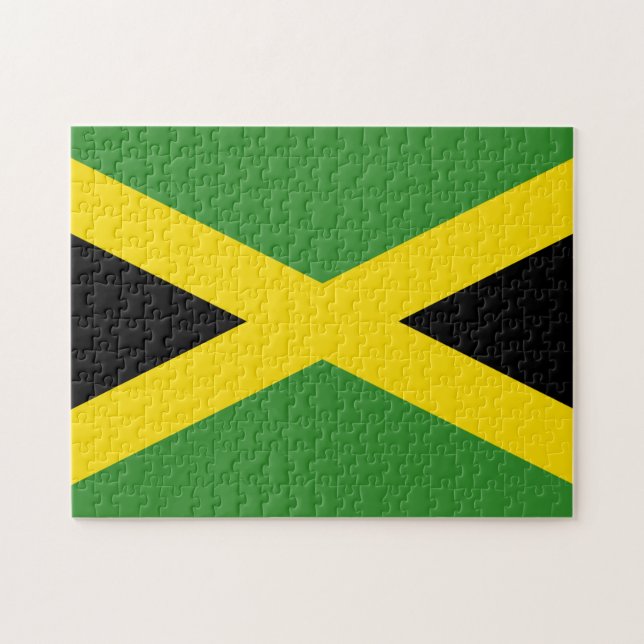 Jamaican Flagga Pussel (Horisontell)