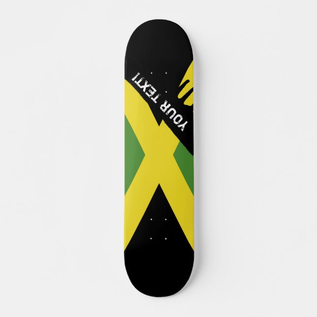 Jamaican Flagga Skateboard Bräda 19,5 Cm (Framsida)