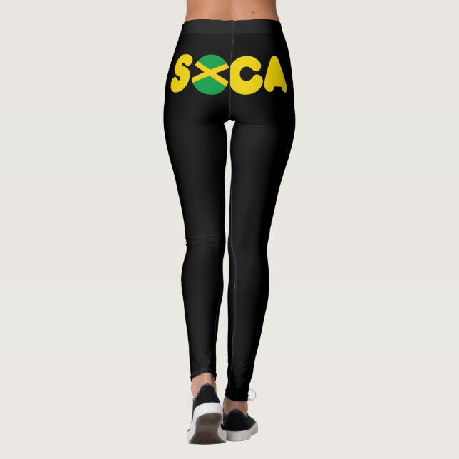 Jamaican Flagga Soca Leggings (Baksida)