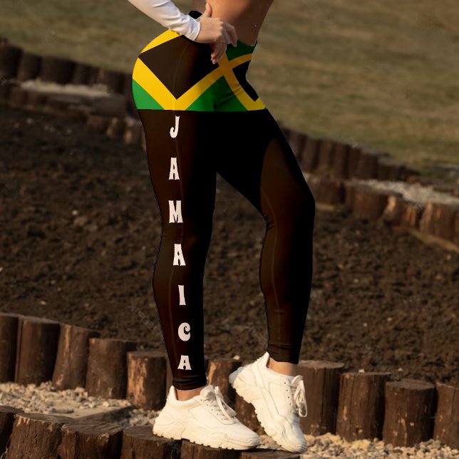 Jamaican Flagga Sports Leggings (Jamaican Flag Sports Leggings)
