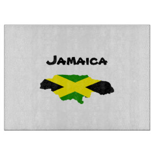 Jamaican Flagga Stamped Cshing Board
