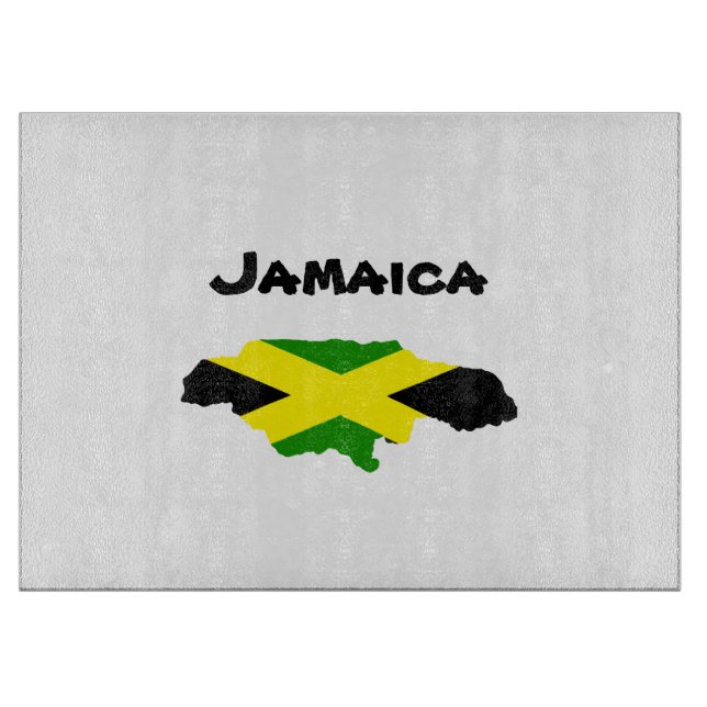 Jamaican Flagga Stamped Cshing Board (Framsidan)