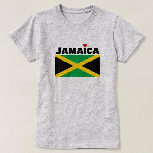 Jamaican Flagga T Shirt (Design framsida)