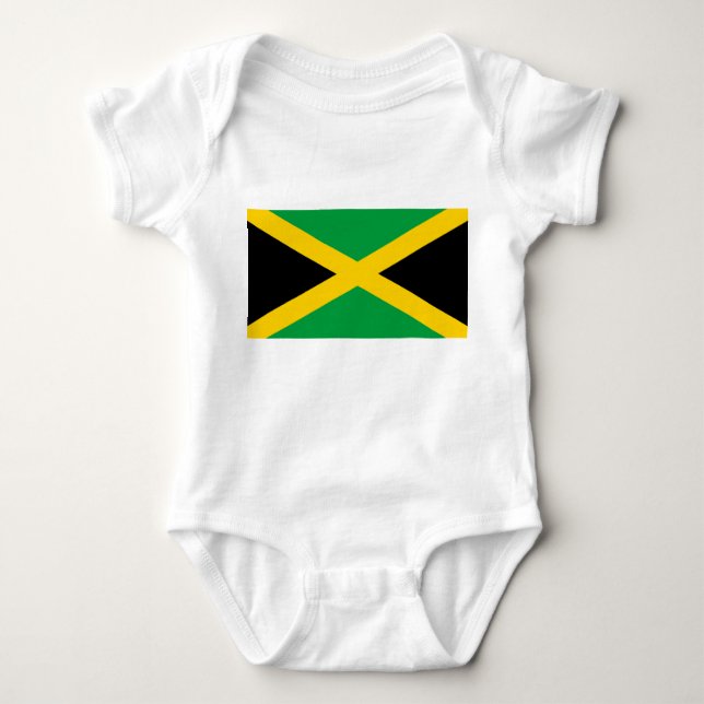 Jamaican Flagga T Shirt (Framsida)