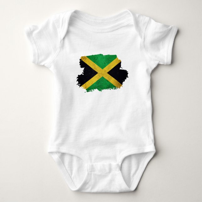 Jamaican Flagga T Shirt (Framsida)