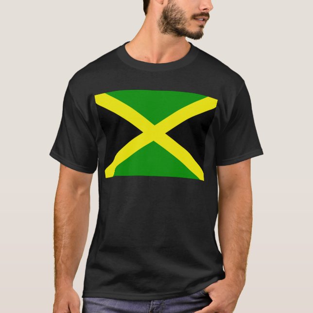 Jamaican Flagga T-shirt (Framsida)