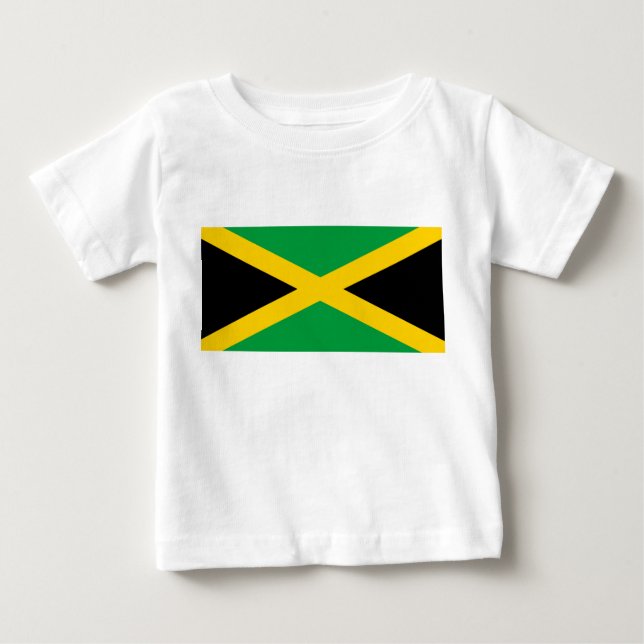 Jamaican Flagga T Shirt (Framsida)