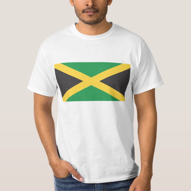 Jamaican Flagga T-Shrt T-shirt (Framsida)