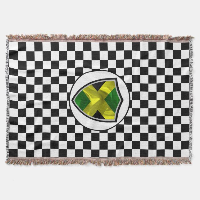 Jamaican flagga throw filt (Framsidan)