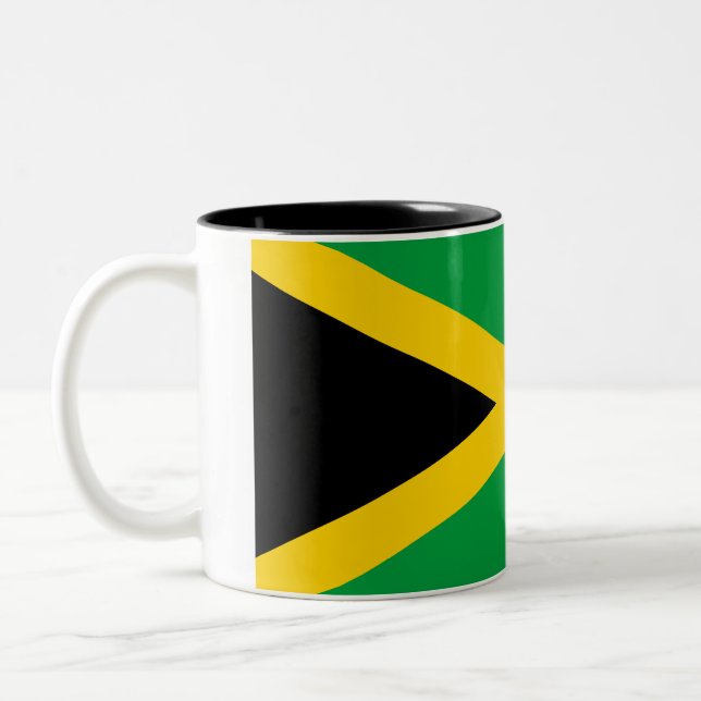 Jamaican Flagga Två-Tonad Mugg (Vänster)