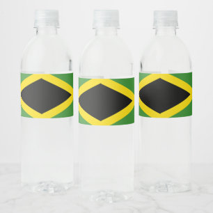 Jamaican Flagga Vattenflaskor Etikett