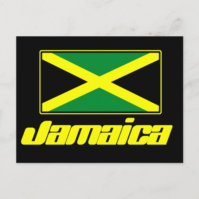 Jamaican Flagga Vykort (Framsida)