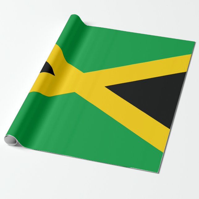 Jamaican Flagga Wrapping Papper Presentpapper (Utrullad)