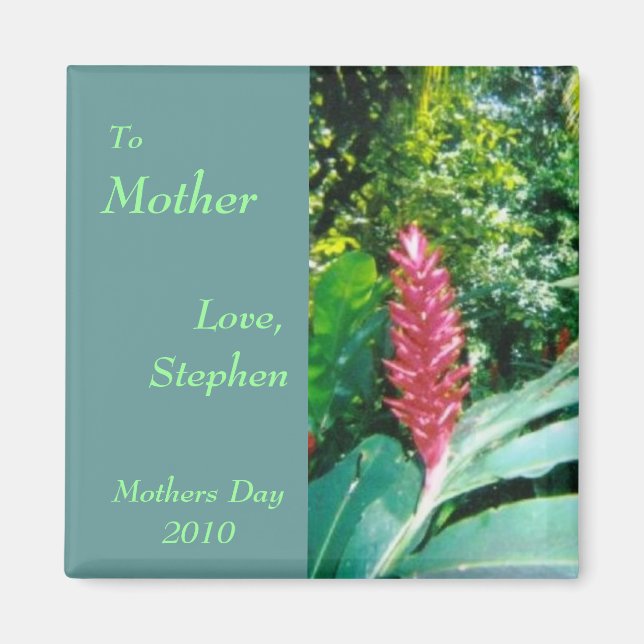 Jamaican Flower Magnet för Mamma (Framsidan)